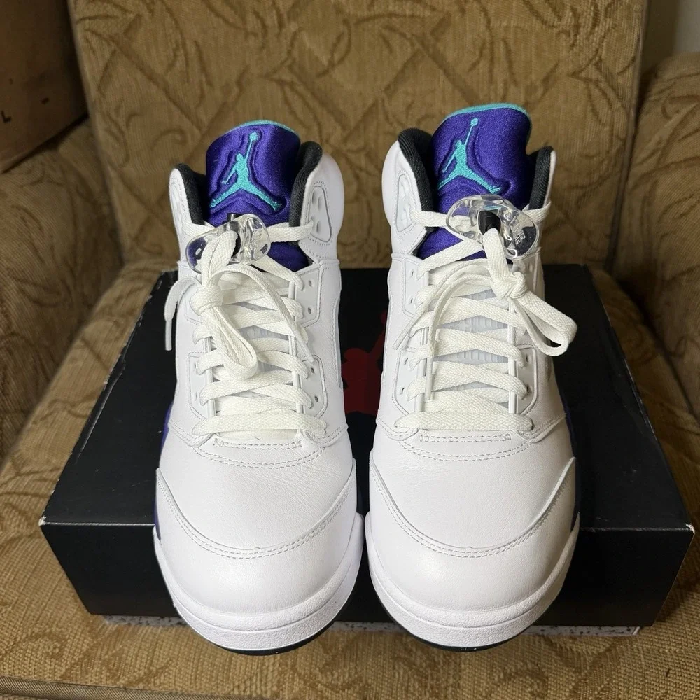 Air Jordan 5 Retro Grape 2025 HQ7978-100 Sneakers Size 10 Brand New